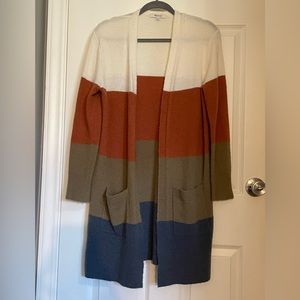 Madewell Women’s Colorblock Longline Cardigan Size XS Excellent Condition